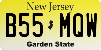 NJ license plate B55MQW