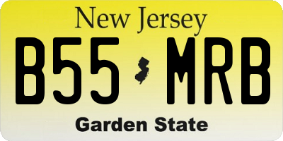 NJ license plate B55MRB