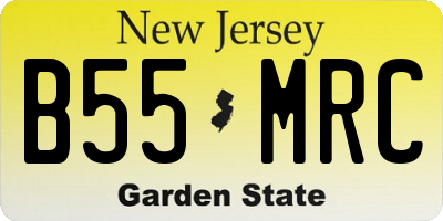 NJ license plate B55MRC