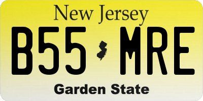 NJ license plate B55MRE