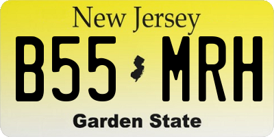 NJ license plate B55MRH