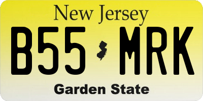NJ license plate B55MRK