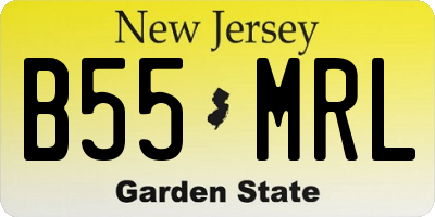 NJ license plate B55MRL