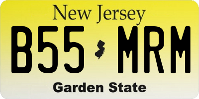 NJ license plate B55MRM