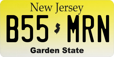 NJ license plate B55MRN