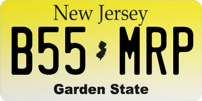 NJ license plate B55MRP