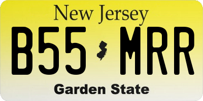 NJ license plate B55MRR