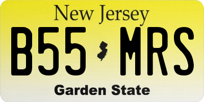 NJ license plate B55MRS