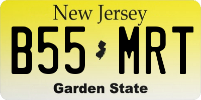 NJ license plate B55MRT