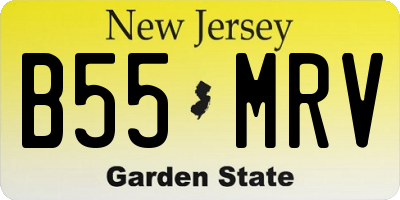 NJ license plate B55MRV