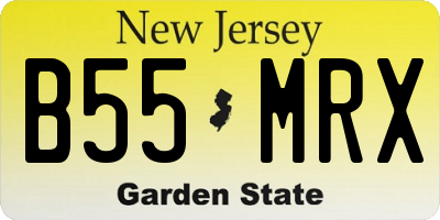 NJ license plate B55MRX