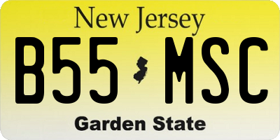 NJ license plate B55MSC