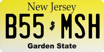 NJ license plate B55MSH