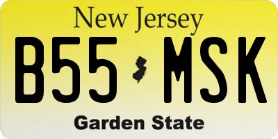 NJ license plate B55MSK