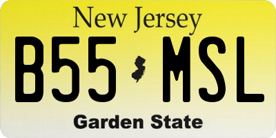NJ license plate B55MSL