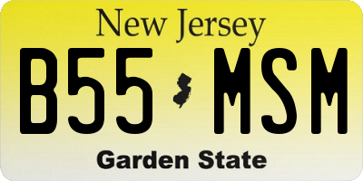 NJ license plate B55MSM