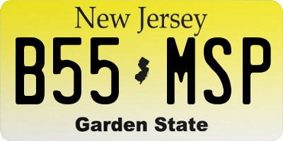 NJ license plate B55MSP