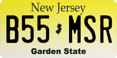 NJ license plate B55MSR