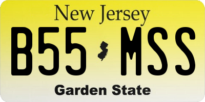 NJ license plate B55MSS