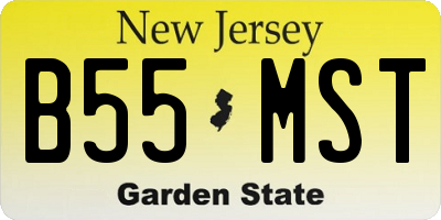 NJ license plate B55MST
