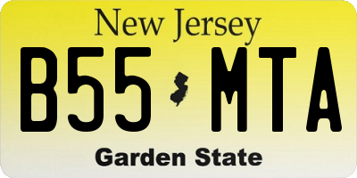 NJ license plate B55MTA