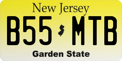 NJ license plate B55MTB