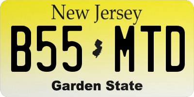 NJ license plate B55MTD