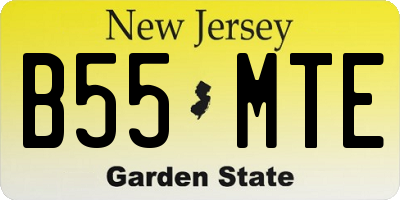 NJ license plate B55MTE