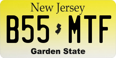 NJ license plate B55MTF