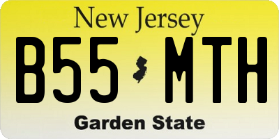 NJ license plate B55MTH
