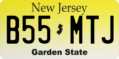 NJ license plate B55MTJ