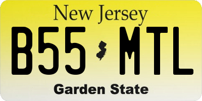 NJ license plate B55MTL