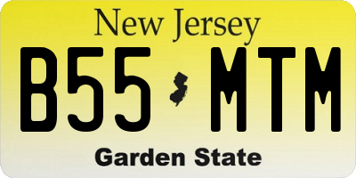 NJ license plate B55MTM