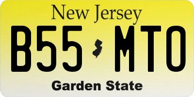 NJ license plate B55MTO