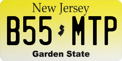 NJ license plate B55MTP