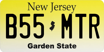 NJ license plate B55MTR
