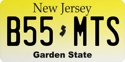 NJ license plate B55MTS