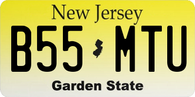 NJ license plate B55MTU
