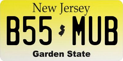 NJ license plate B55MUB