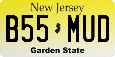 NJ license plate B55MUD