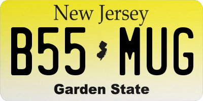 NJ license plate B55MUG