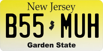 NJ license plate B55MUH
