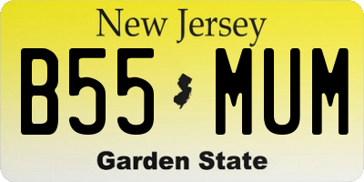 NJ license plate B55MUM