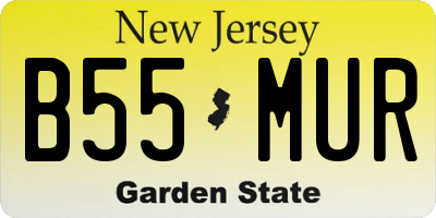 NJ license plate B55MUR