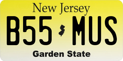 NJ license plate B55MUS