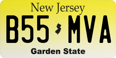 NJ license plate B55MVA