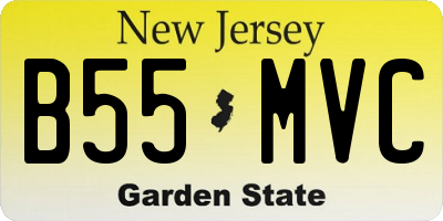 NJ license plate B55MVC