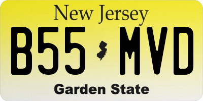 NJ license plate B55MVD