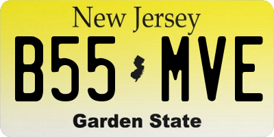 NJ license plate B55MVE