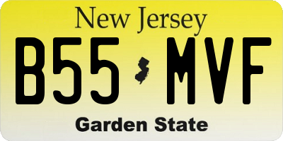 NJ license plate B55MVF